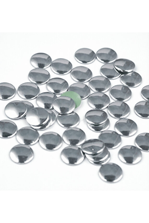 Iron-On 6mm Round Silver - 144 Pieces