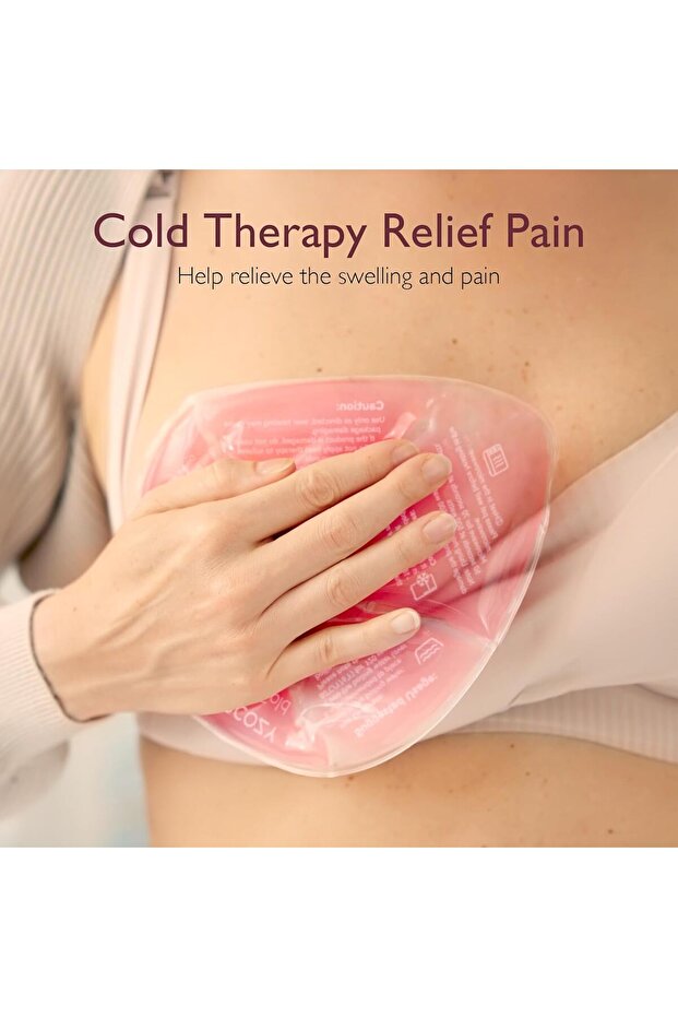 Larger Breast Therapy Packs, Hot and Cold Breast Pads with 2 Soft Covers, Breastfeeding Essentials, 2 Pack, Pink