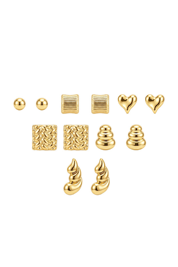 Steel Multiple Earring Set - 1