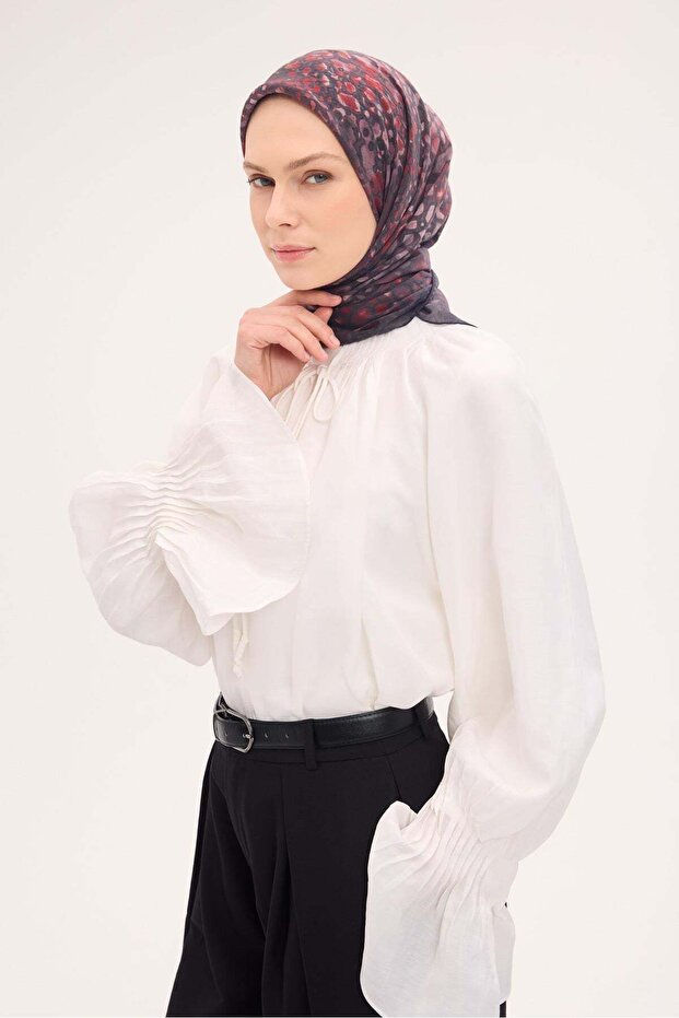 وشاح تينسل مونار بنمط حجري أنثراسايت 90x90