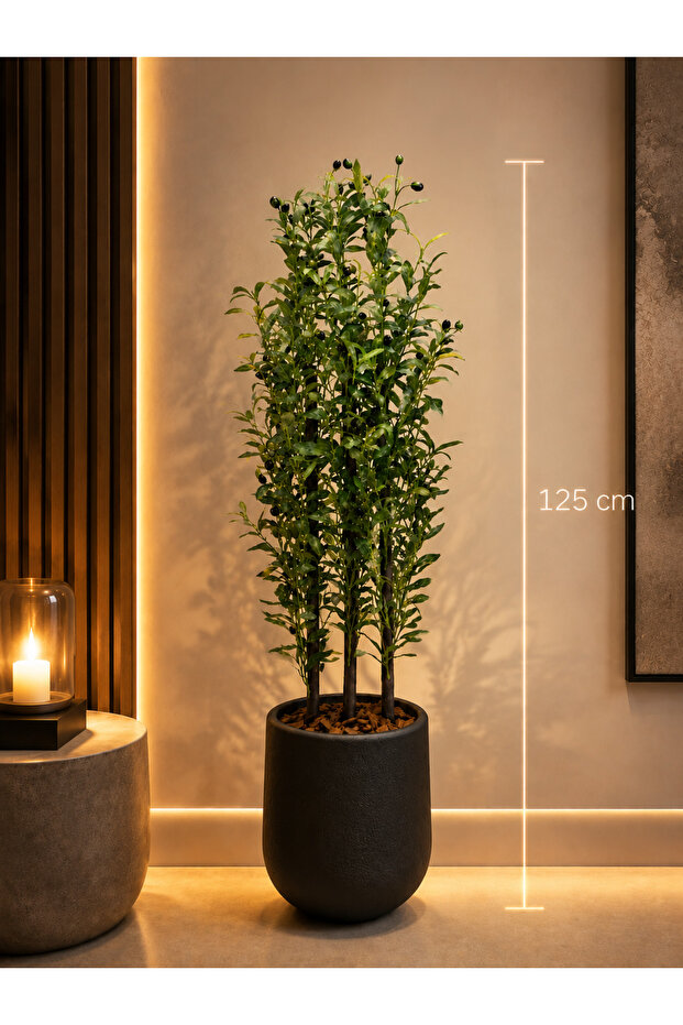 125 cm Tall Olive Tree with Stand