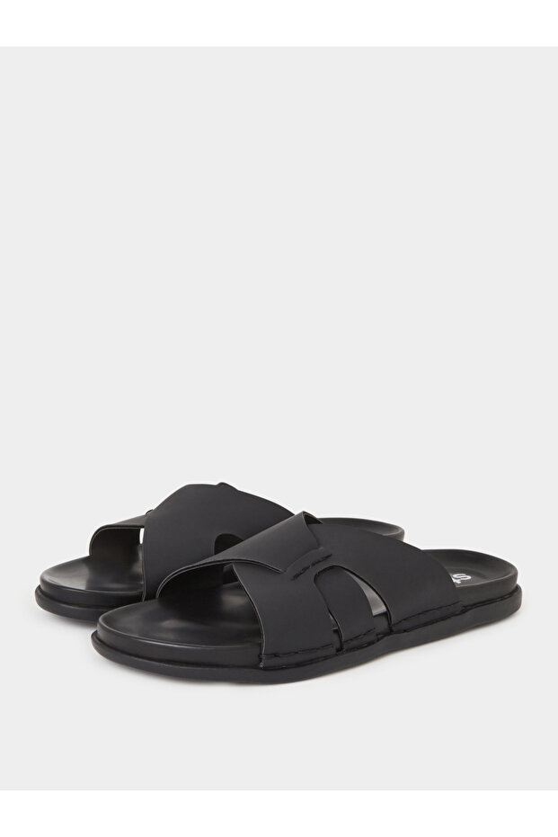 Men Solid Cross-Strap Sandals - 2