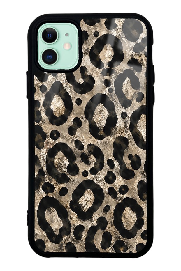 iPhone 11 Brown Leopard Design Glossy Phone Case