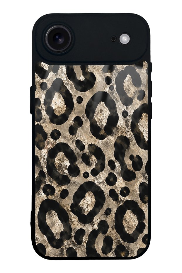 iPhone 17 Air Brown Leopard Design Glossy Phone Case
