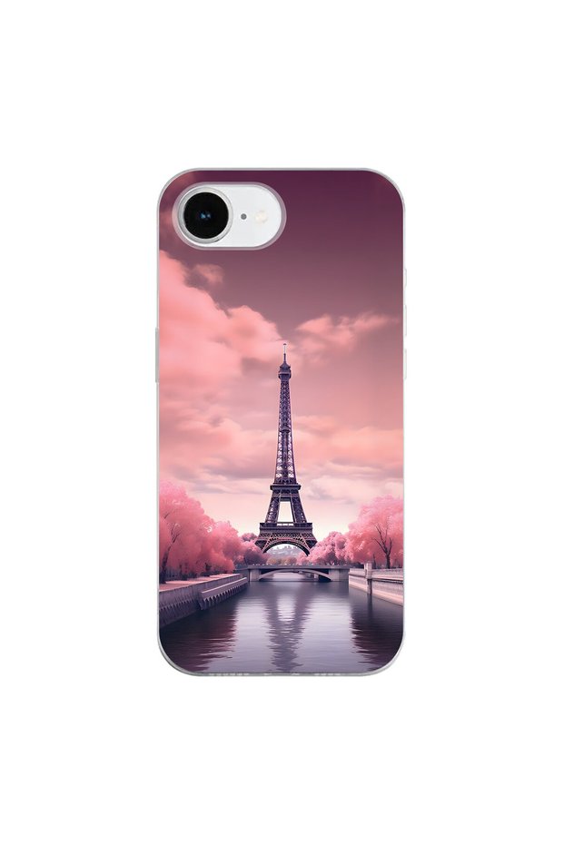 حافظة شفافة متوافقة مع iPhone 16e بتصميم Paris 3