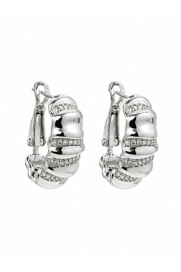 Xuping Women's Steel Hoop Earrings Tarnish Resistant Silver Color Anti-Allergic |