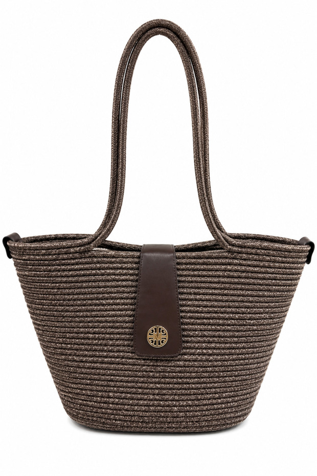 Sardinia Handmade Straw Tote with Lid Beach and Daily Bag Fashion in Summer
