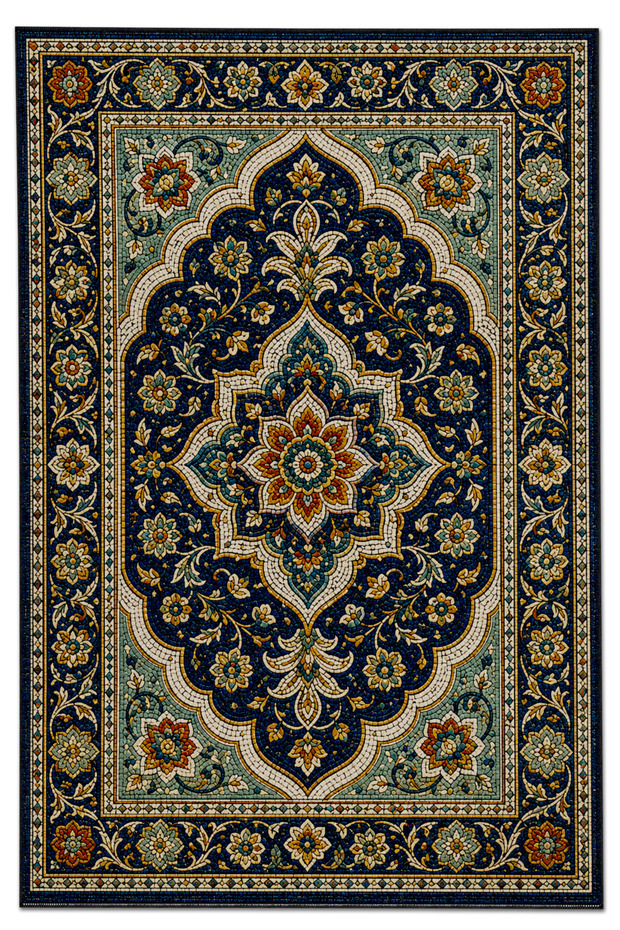 Sdt Traditional Patterned Modern Woven Base Decorative Carpet Sdtamor2102