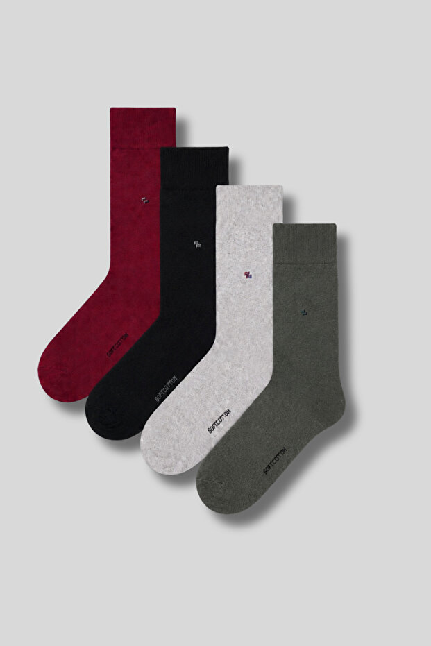 Men's 4-Pack Cotton Patterned Socks