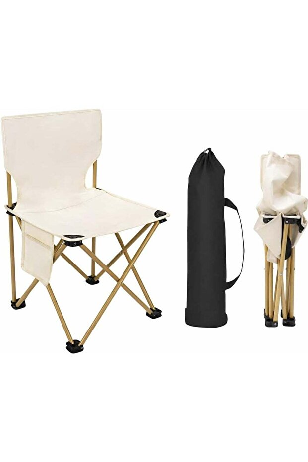 Multi Purpose Folding Camping Chair with Compact Lightweight Structure and Carrying Bag, Comfortable Portable Outdoor Chair
