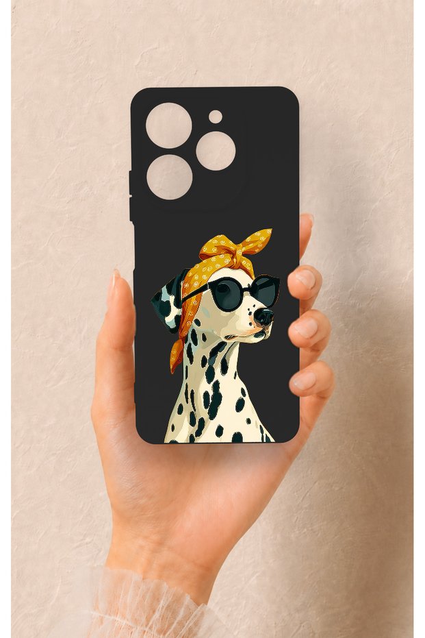 Tecno Spark 10 Pro Compatible Cool Dalmatian Patterned Silicone Case