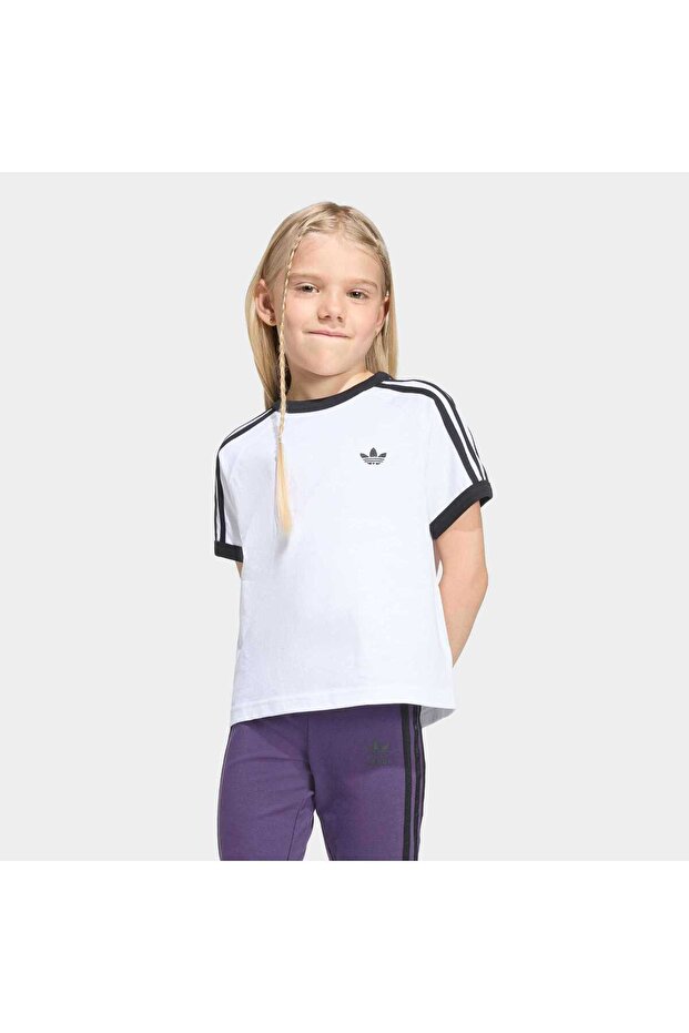 3 Stripes Tee Unisex Kids Sports T-Shirt Kc9507