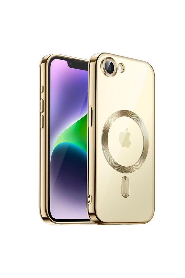 Case Compatible with Apple iPhone 16E Magsafe Luxury Electroplate Gold