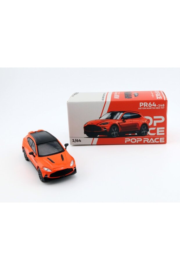 Pop Race Aston Martin Dbx 707 Cosmos Orange 1:64 Diecast Model Car Pr64-148