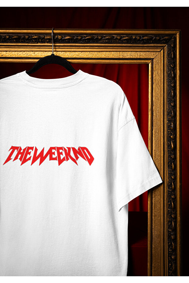 Weeknd Printed Crewneck Cotton Oversize Fit Unisex Short Sleeve T-Shirt