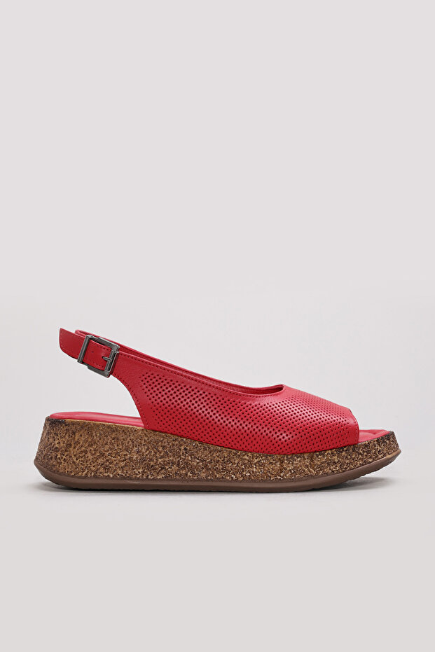 Genuine Leather Women's Wedge Heel Sandals 227Za15319-1