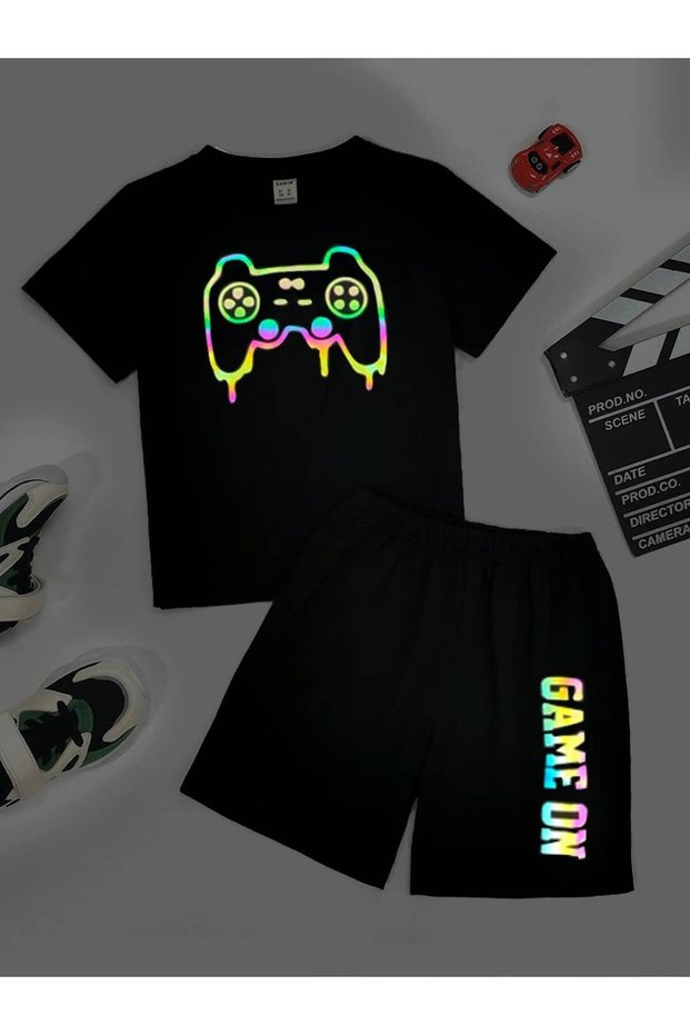 Unisex Oversize Basic T-Shirt and Shorts Combination Set