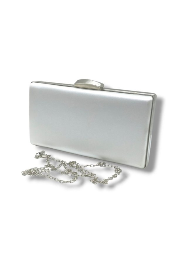 Varol 273-26 Satin Steel Case Evening Dress Women's Bag
