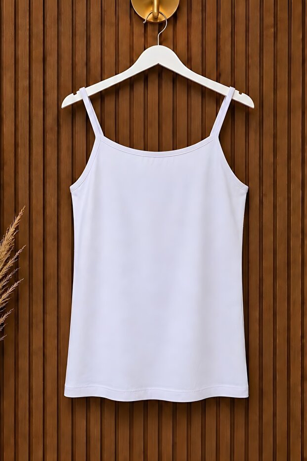 White Strapless Tank Top
