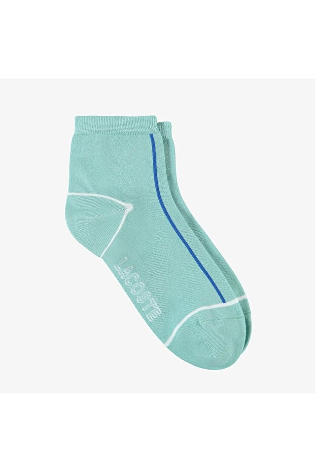 Ankle Length Cotton Sport Socks Knitted Logo Single Ankle Length Socks Unisex Green