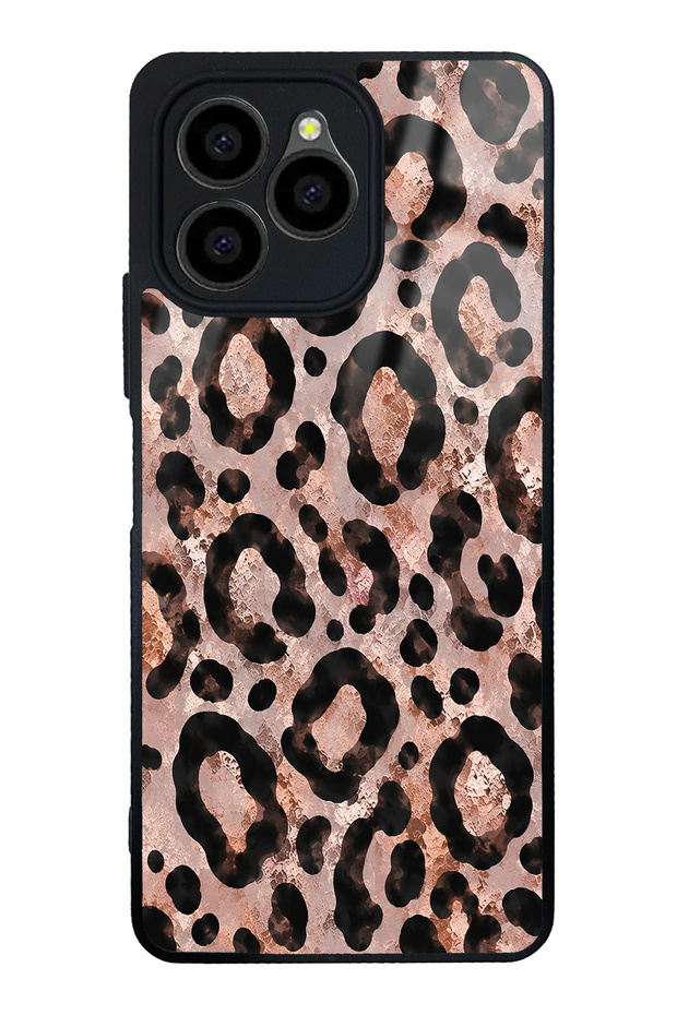 Omix X6 Rose Gold Leopard Design Glossy Phone Case