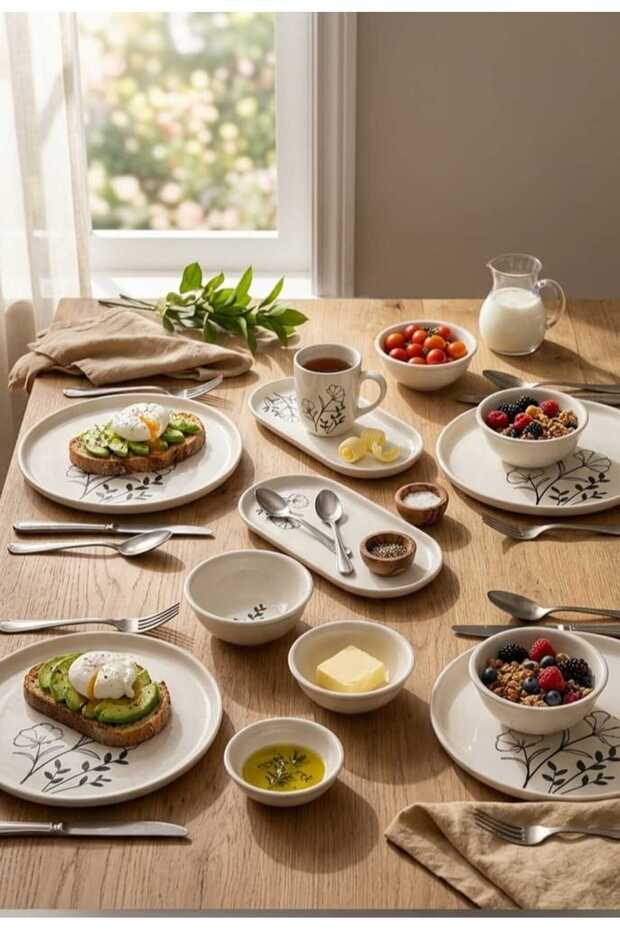 Elora 14 Piece Modern,1. Class Porcelain Breakfast Set (11177)