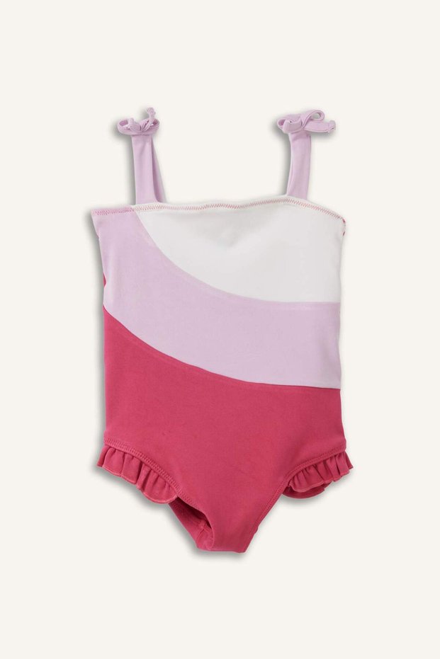 Striped Fuchsia Swimsuit Baby Girl H4878A526Hs