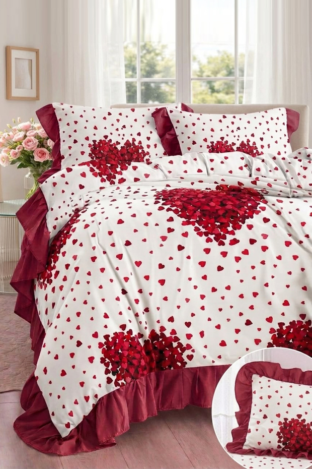 Firfirli Patterned Double Floral Bedding Set - 2