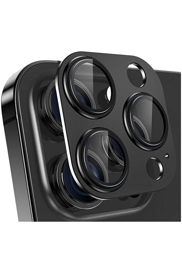 Camera Lens Protector for iPhone 15 Pro/Pro Max, 9H tempered glass Integrated full coverage [Black Titanium]