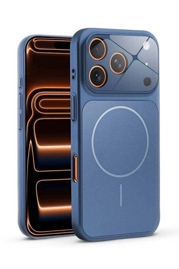 iPhone 17 Pro 6.3" Magnetic Matte Glass Slim Shockproof Cover with Camera Lens Protector