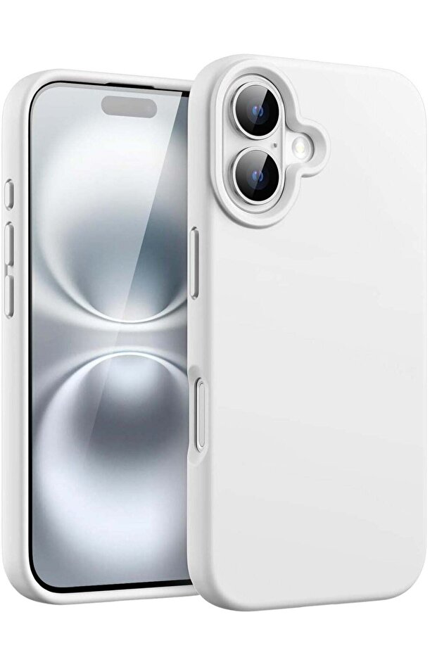 Liquid Silicone Case for iPhone 16 (6.1-Inch) – White