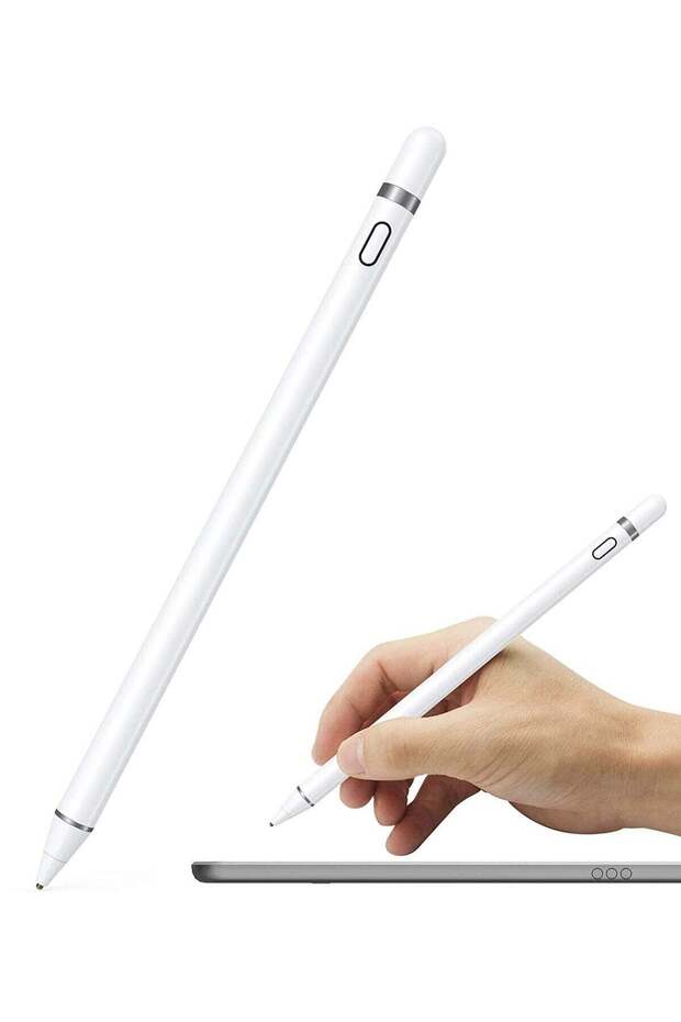 Active Stylus Pen White/Black 1.45mm fine Tip for iPad Apple iPhone Samsung Tablets