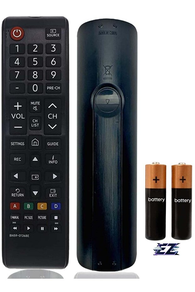 Universal Replacement Remote Control Suitable for All Samsung Smart TV QLED Crystal UHD LCD LED HDTV 3D 4K 8K (BN59-01268E) with battery