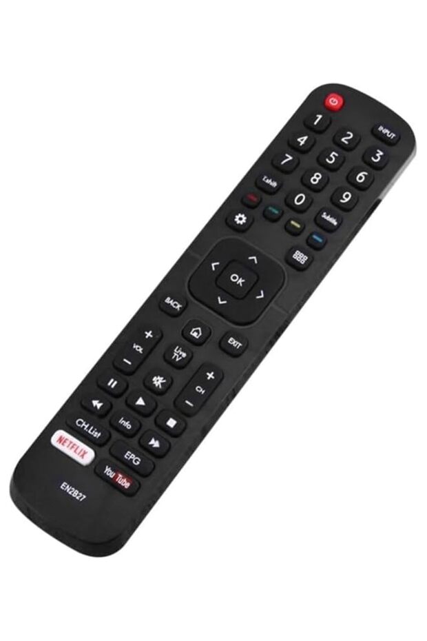 Harbour Delights EN2B27 Remote Control Replacement – Compatible with Hisense TV Models RC3394402 / 01, 3139 238 29621