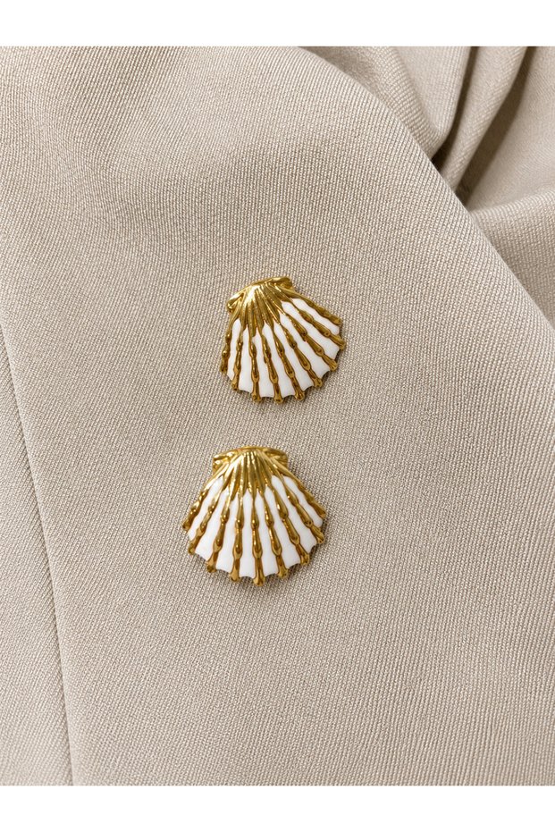 Mineli White Seashell Earrings