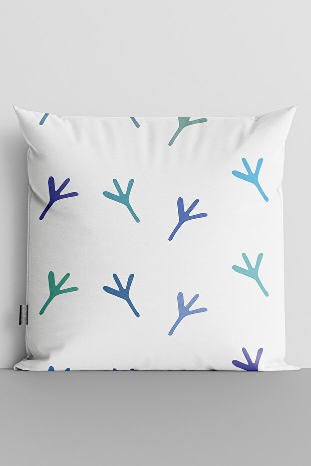 Colorful Footprints Double Sided Digital Printed Throw Pillow Cover