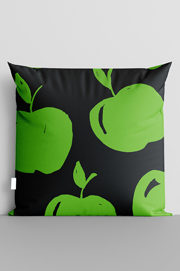 غطاء وسادة مطبوع رقميًا على الوجهين من Green Apples - 7194