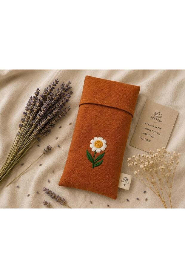 Lavender Filled Eye Pillow – Chamomile Embroidered |   25 X 14 cm