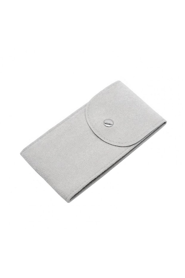 1pc-white Portable Watch Bag Buckle Mechanical Watch Cover Anti Scratch Watch Protection Cloth Bag P