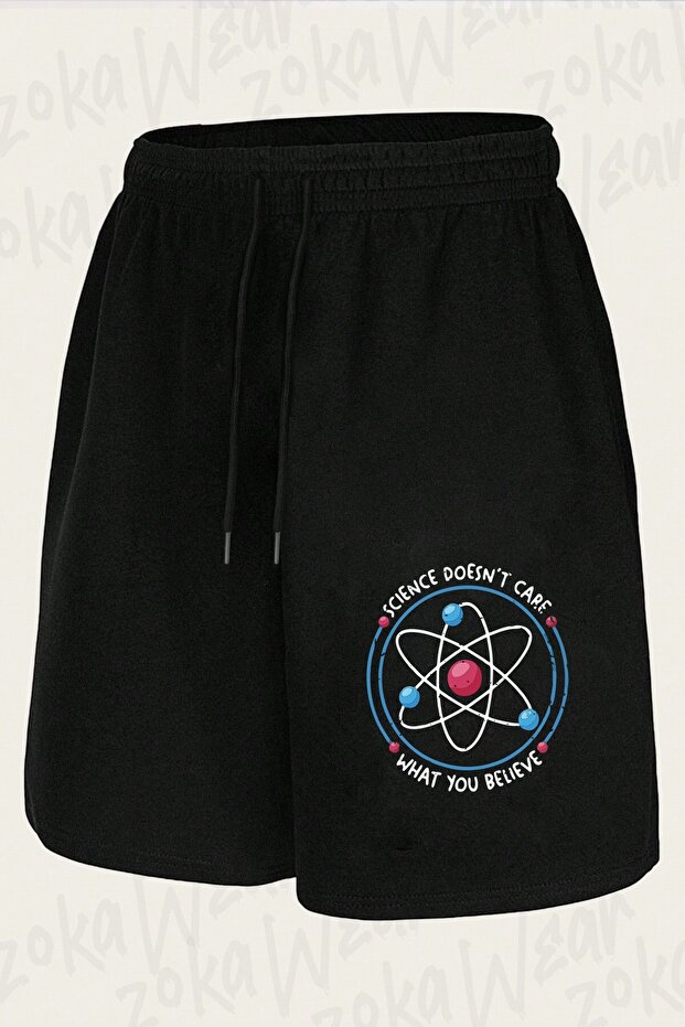 شورت مطبوع بتصميم Science Atom للجنسين