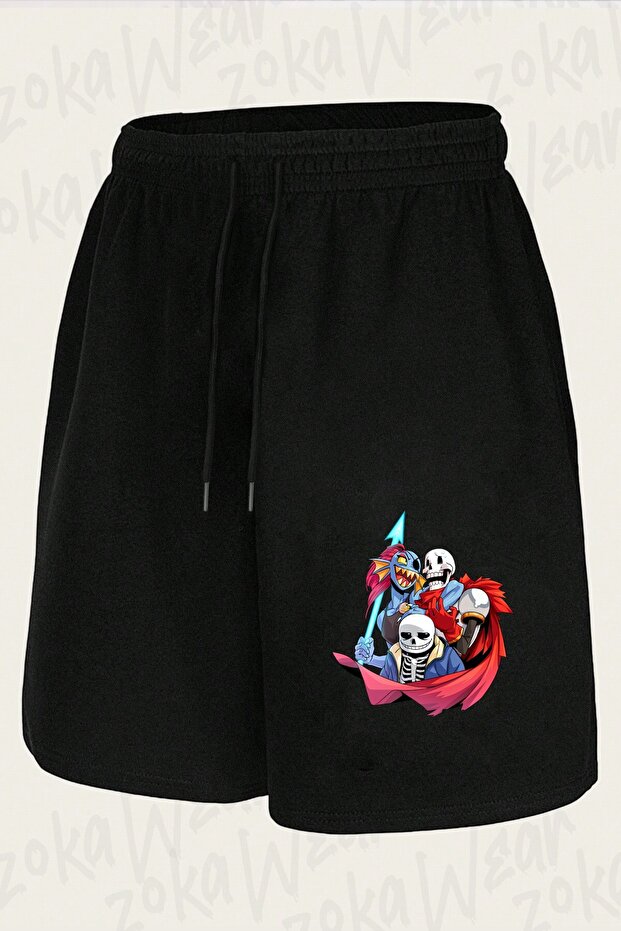 شورت مطبوع بتصميم Undertale Sans v7 للجنسين