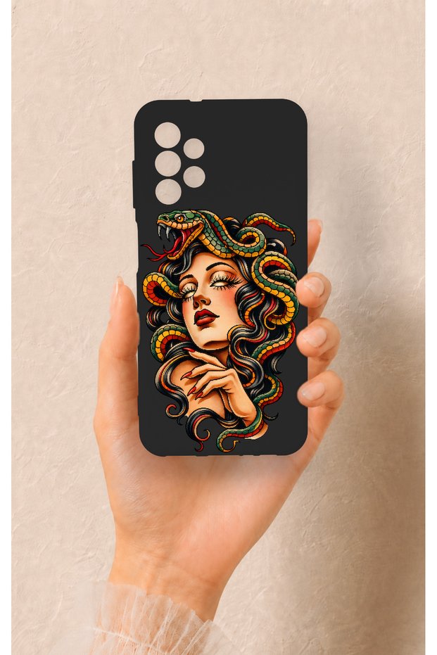 Samsung A13 Compatible Medusa Patterned Silicone Case