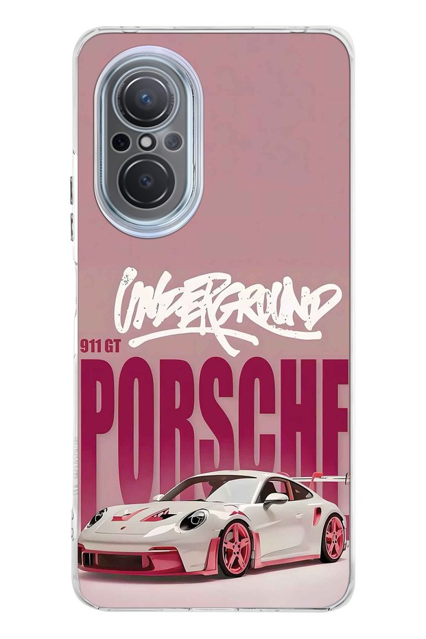 Huawei Nova 9 Se Compatible Retro Car Pattern Transparent Phone Case