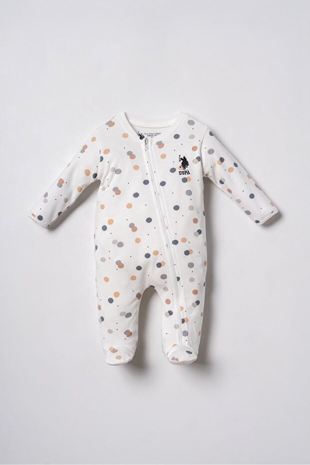 Baby Boy White Overalls with Booties Usb3106-C-V1