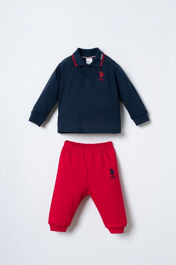 Baby Boy Navy Blue Long Sleeve Pajama Set Usb3196-C-V2