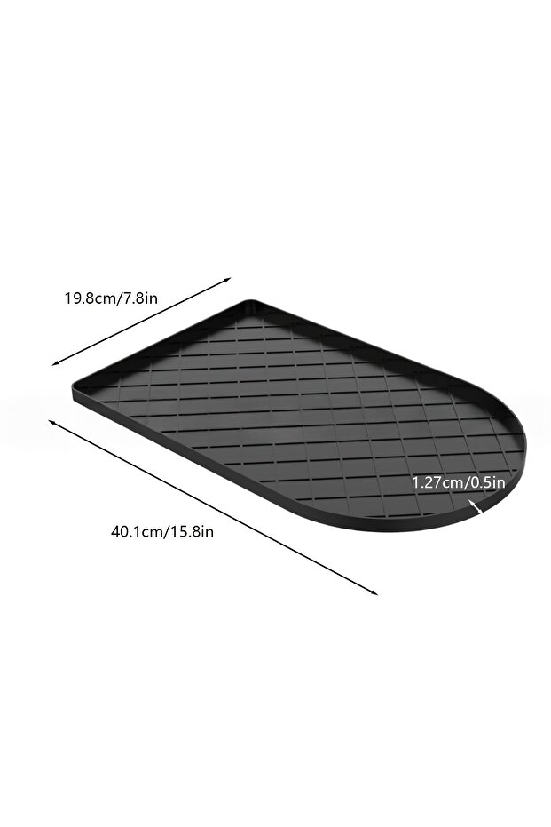 Beige Silicone Coffee Mat 40x20cm Bar Mat for Countertop Leak-Proof Coffee Maker Mat for Coffee Espr