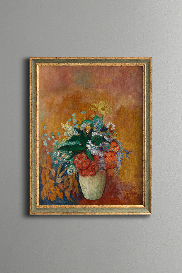 Flowers in a Vase - Vintage Patterned Painting - Fine Model