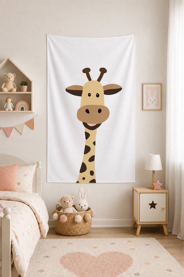 Digital Quality Fabric Children's Room Wall Covering Vibrant Colors Wall Tapestry Wall Covering