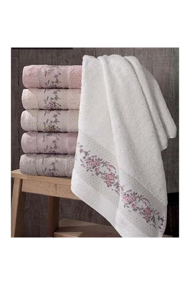 طقم مناشف اليد والوجه من الخيزران 6 قطع 50*90 رينيسانس 3008