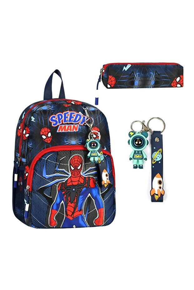 Boy's Kindergarten Bag Set of Two with Digital Print and Accessory Gift